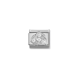 COMPOSABLE CLASSIC LINK 330304/05 ROSE WITH CZ IN 925 SILVER