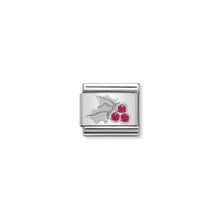 Load image into Gallery viewer, COMPOSABLE CLASSIC LINK 330313/03 RED HOLLY WITH CZ IN 925 SILVER
