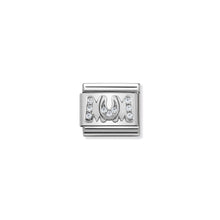 Load image into Gallery viewer, COMPOSABLE CLASSIC LINK 330316/08 MUM WITH WHITE CZ IN 925 SILVER
