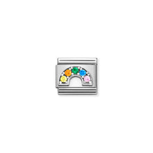 Load image into Gallery viewer, COMPOSABLE CLASSIC LINK 330323/01 RAINBOW CZ IN SILVER
