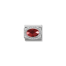 Load image into Gallery viewer, COMPOSABLE CLASSIC LINK 330604/005 FACETED RED OVAL CZ IN 925 SILVER
