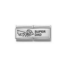 Load image into Gallery viewer, COMPOSABLE CLASSIC DOUBLE LINK 330710/39 SUPER DAD IN 925 SILVER
