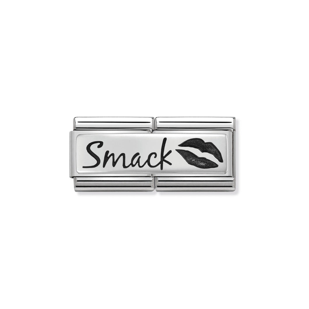 COMPOSABLE CLASSIC DOUBLE LINK 330710/10 SMACK (KISS) IN 925 SILVER