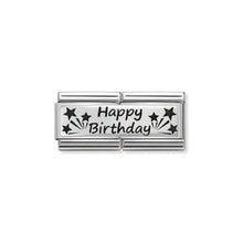 Load image into Gallery viewer, COMPOSABLE CLASSIC DOUBLE LINK 330710/13 HAPPY BIRTHDAY IN 925 SILVER
