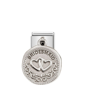 COMPOSABLE CLASSIC LINK 331804/10 BRIDESMAID WISHES CHARM IN 925 SILVER