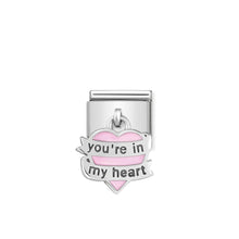 Load image into Gallery viewer, COMPOSABLE CLASSIC LINK 331805/06 YOU&#39;RE IN MY HEART CHARM IN ENAMEL &amp; 925 SILVER
