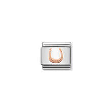 Load image into Gallery viewer, COMPOSABLE CLASSIC LINK 430104/05 HORSESHOE IN 9K ROSE GOLD
