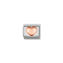 Load image into Gallery viewer, COMPOSABLE CLASSIC LINK 430104/22 RAISED HEART IN 9K ROSE GOLD
