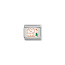 Load image into Gallery viewer, COMPOSABLE CLASSIC LINK 430202/02 CAMELLIA 9K ROSE GOLD &amp; ENAMEL
