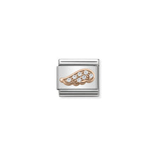 Load image into Gallery viewer, COMPOSABLE CLASSIC LINK 430302/05 WING 9K ROSE GOLD &amp; CZ
