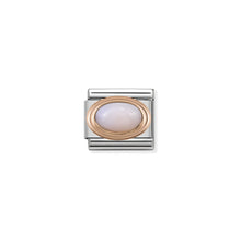 Load image into Gallery viewer, COMPOSABLE CLASSIC LINK 430501/22 PINK OPAL OVAL IN 9K ROSE GOLD
