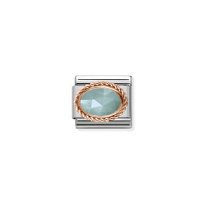 COMPOSABLE CLASSIC LINK 430507/32 AMAZONITE IN 9K ROSE GOLD