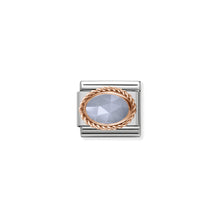 Load image into Gallery viewer, COMPOSABLE CLASSIC LINK 430507/33 BANDED BLUE AGATE IN 9K ROSE GOLD
