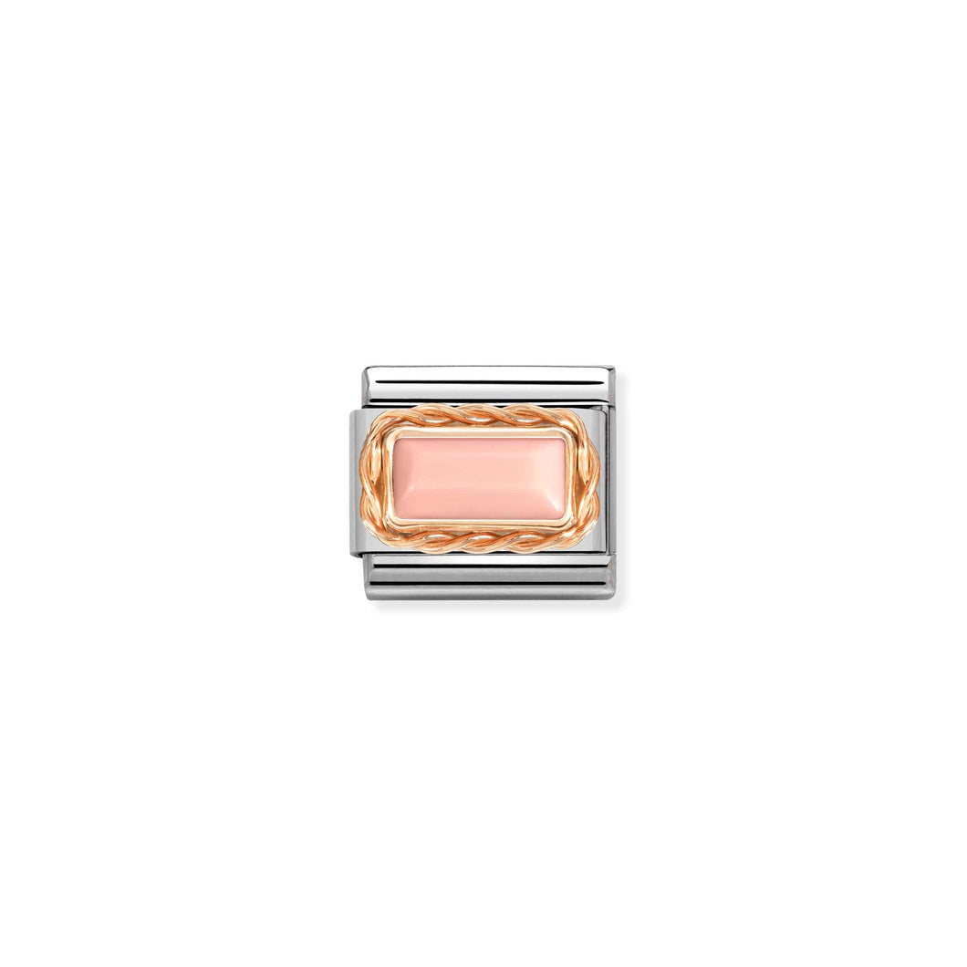 COMPOSABLE CLASSIC LINK 430512/10 PINK CORAL IN 9K ROSE GOLD