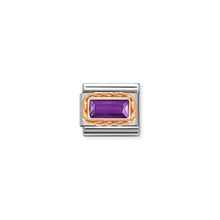 Load image into Gallery viewer, COMPOSABLE CLASSIC LINK 430604/001 VIOLET CZ IN 9K ROSE GOLD
