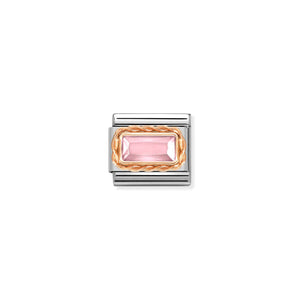 COMPOSABLE CLASSIC LINK 430604/003 PINK CZ IN 9K ROSE GOLD