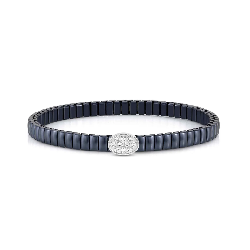 EXTENSION BRACELET 046010/053 LIFE MATT SAPPHIRE BLUE WITH CZ